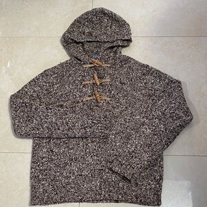 Vintage 90’s Y2K Polo Ralph Lauren Cotton Knit Hooded Sweater  WoodToggle/Rope